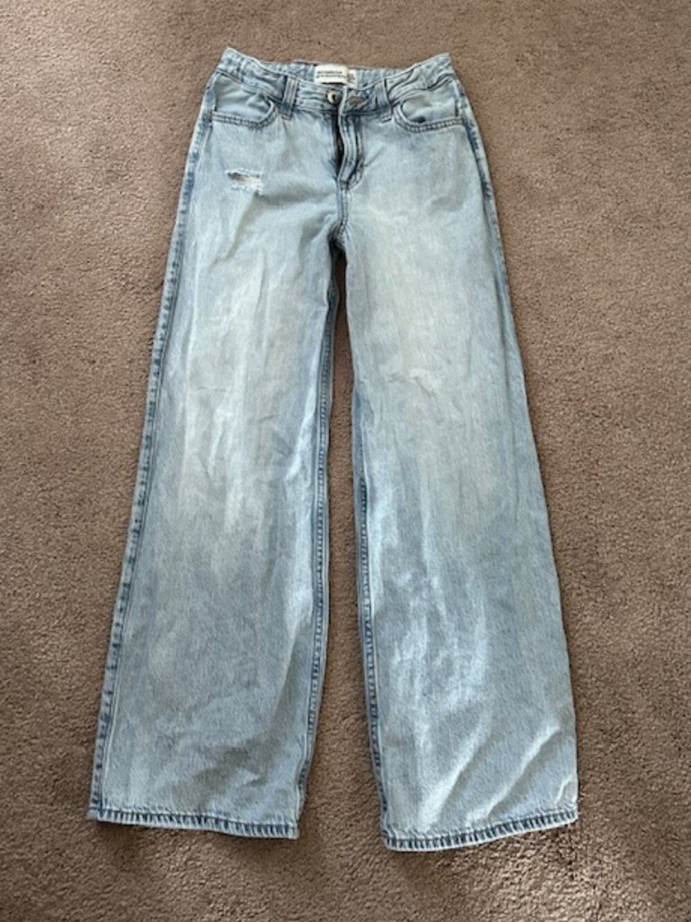 Abercrombie kids high rise ultra wide leg jean 11/12